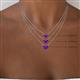 5 - Zaria 0.42 ct Amethyst Heart Shape (5.00 mm) Solitaire Pendant Necklace 