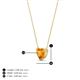 4 - Zaria 0.42 ct Citrine Heart Shape (5.00 mm) Solitaire Pendant Necklace 