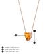 4 - Zaria 0.42 ct Citrine Heart Shape (5.00 mm) Solitaire Pendant Necklace 