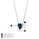 4 - Zaria 0.57 ct London Blue Topaz Heart Shape (5.00 mm) Solitaire Pendant Necklace 