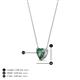 4 - Zaria 0.62 ct Lab Created Alexandrite Heart Shape (5.00 mm) Solitaire Pendant Necklace 