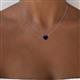 3 - Zaria 0.90 ct Lab Created Blue Sapphire Heart Shape (6.00 mm) Solitaire Pendant Necklace 