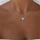 3 - Zaria 1.00 ct Blue Topaz Heart Shape (6.00 mm) Solitaire Pendant Necklace 
