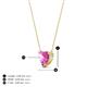 4 - Zaria 0.90 ct Lab Created Pink Sapphire Heart Shape (6.00 mm) Solitaire Pendant Necklace 