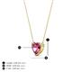4 - Zaria 0.80 ct Pink Tourmaline Heart Shape (6.00 mm) Solitaire Pendant Necklace 