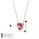 4 - Zaria 0.80 ct Pink Tourmaline Heart Shape (6.00 mm) Solitaire Pendant Necklace 