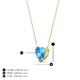 4 - Zaria 1.00 ct Blue Topaz Heart Shape (6.00 mm) Solitaire Pendant Necklace 