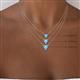 5 - Zaria 1.00 ct Blue Topaz Heart Shape (6.00 mm) Solitaire Pendant Necklace 