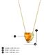 4 - Zaria 0.68 ct Citrine Heart Shape (6.00 mm) Solitaire Pendant Necklace 