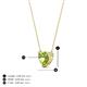 4 - Zaria 0.95 ct Peridot Heart Shape (6.00 mm) Solitaire Pendant Necklace 