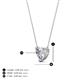 4 - Zaria 0.90 ct Lab Created White Sapphire Heart Shape (6.00 mm) Solitaire Pendant Necklace 