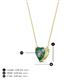 4 - Zaria 0.75 ct Lab Created Alexandrite Heart Shape (6.00 mm) Solitaire Pendant Necklace 