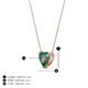 4 - Zaria 0.75 ct Lab Created Alexandrite Heart Shape (6.00 mm) Solitaire Pendant Necklace 