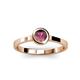 3 - Natare 0.50 ct Rhodolite Garnet Round (5.00 mm) Solitaire Engagement Ring  