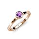 4 - Natare 0.40 ct Amethyst Round (5.00 mm) Solitaire Engagement Ring  