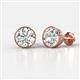 1 - Caryl GIA Certified Natural Round Diamond 3.00 ctw (SI/H) Euro Bezel Set Solitaire Stud Earrings 