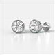 1 - Caryl Round Lab Grown Diamond Euro Bezel Set Solitaire Stud Earrings 