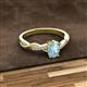 2 - Stacie Desire 1.31 ctw Aquamarine Oval Cut (8x6mm) & Natural Diamond Round (1.30mm) Twist Infinity Shank Engagement Ring 