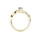 4 - Stacie Desire 1.31 ctw Aquamarine Oval Cut (8x6mm) & Natural Diamond Round (1.30mm) Twist Infinity Shank Engagement Ring 
