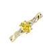 3 - Stacie Desire 1.76 ctw Yellow Sapphire Oval Cut (8x6mm) & Natural Diamond Round (1.30mm) Twist Infinity Shank Engagement Ring 