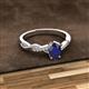 2 - Stacie Desire 1.66 ctw Blue Sapphire Oval Cut (8x6mm) & Natural Diamond Round (1.30mm) Twist Infinity Shank Engagement Ring 