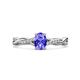 1 - Stacie Desire 1.51 ctw Tanzanite Oval Cut (8x6mm) & Natural Diamond Round (1.30mm) Twist Infinity Shank Engagement Ring 