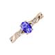 3 - Stacie Desire 1.51 ctw Tanzanite Oval Cut (8x6mm) & Natural Diamond Round (1.30mm) Twist Infinity Shank Engagement Ring 