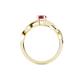 4 - Stacie Desire 1.51 ctw Pink Tourmaline Oval Cut (8x6mm) & Natural Diamond Round (1.30mm) Twist Infinity Shank Engagement Ring 