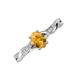 3 - Stacie Desire 1.36 ctw Citrine Oval Cut (8x6mm) & Natural Diamond Round (1.30mm) Twist Infinity Shank Engagement Ring 