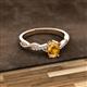 2 - Stacie Desire 1.36 ctw Citrine Oval Cut (8x6mm) & Natural Diamond Round (1.30mm) Twist Infinity Shank Engagement Ring 