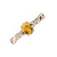 3 - Stacie Desire 1.36 ctw Citrine Oval Cut (8x6mm) & Natural Diamond Round (1.30mm) Twist Infinity Shank Engagement Ring 