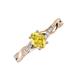 3 - Stacie Desire 1.76 ctw Yellow Sapphire Oval Cut (8x6mm) & Natural Diamond Round (1.30mm) Twist Infinity Shank Engagement Ring 