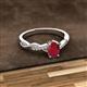 2 - Stacie Desire 1.66 ctw Ruby Oval Cut (8x6mm) & Natural Diamond Round (1.30mm) Twist Infinity Shank Engagement Ring 