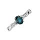 3 - Stacie Desire 1.76 ctw London Blue Topaz Oval Cut (8x6mm) & Natural Diamond Round (1.30mm) Twist Infinity Shank Engagement Ring 