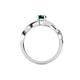 4 - Stacie Desire 1.76 ctw London Blue Topaz Oval Cut (8x6mm) & Natural Diamond Round (1.30mm) Twist Infinity Shank Engagement Ring 