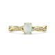 1 - Stacie Desire 0.93 ctw Opal Oval Cut (8x6mm) & Natural Diamond Round (1.30mm) Twist Infinity Shank Engagement Ring 