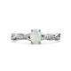 1 - Stacie Desire 0.93 ctw Opal Oval Cut (8x6mm) & Natural Diamond Round (1.30mm) Twist Infinity Shank Engagement Ring 