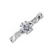 3 - Stacie Desire 1.66 ctw IGI Certified Lab Grown Diamond Oval Cut (8x6mm) & Natural Diamond Round (1.30mm) Twist Infinity Shank Engagement Ring 