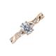 3 - Stacie Desire 1.66 ctw IGI Certified Lab Grown Diamond Oval Cut (8x6mm) & Natural Diamond Round (1.30mm) Twist Infinity Shank Engagement Ring 