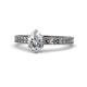 1 - Janina Retro 0.80 ct IGI Certified Lab Grown Diamond Oval Cut (7x5 mm) Heart Engraved Solitaire Engagement Ring  