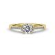 4 - Enlai IGI Certified 0.93 ctw Lab Grown Diamond Round (5.80 mm) & Natural Diamond Round (1.10 mm) Women Engagement Ring  