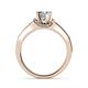 6 - Enlai IGI Certified 0.93 ctw Lab Grown Diamond Round (5.80 mm) & Natural Diamond Round (1.10 mm) Women Engagement Ring  
