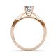 6 - Aleen IGI Certified 0.98 ctw Lab Grown Diamond Round (6.00 mm) & Natural Diamond Round (1.30 mm) Milgrain Work Women Engagement Ring  