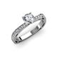 3 - Gwen 0.90 ctw IGI Certified Lab Grown Diamond (6.00 mm) & Natural Diamond (1.00 mm) Euro Shank Engagement Ring 