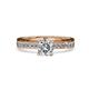 4 - Gwen 0.90 ctw IGI Certified Lab Grown Diamond (6.00 mm) & Natural Diamond (1.00 mm) Euro Shank Engagement Ring 