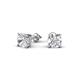 3 - Alida 1.00 ctw (5.00 mm) Cushion Shape Natural Diamond Solitaire Women Stud Earrings 