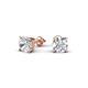 3 - Alida 1.00 ctw (5.00 mm) Cushion Shape IGI Certified Lab Grown Diamond Solitaire Women Stud Earrings 
