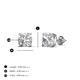 5 - Alida 1.00 ctw (5.00 mm) Cushion Shape Natural Diamond Solitaire Women Stud Earrings 