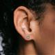 3 - Alida 1.62 ctw (5.00 mm) Cushion Shape Lab Created Alexandrite Solitaire Women Stud Earrings 