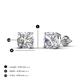 6 - Alida 2.50 ctw (6.00 mm) Cushion Shape IGI Certified Lab Grown Diamond Solitaire Women Stud Earrings 